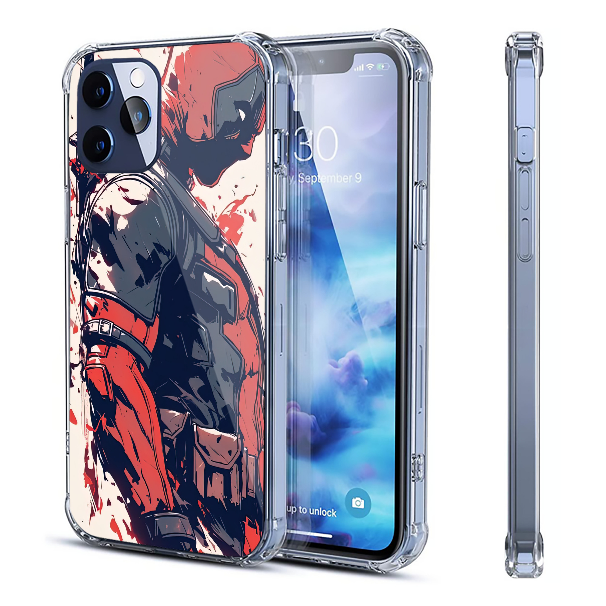 （画像用） Deadpool デッドプール 【iPhone 12シリーズ対応】透明スマホケース（クリアソフトケース）